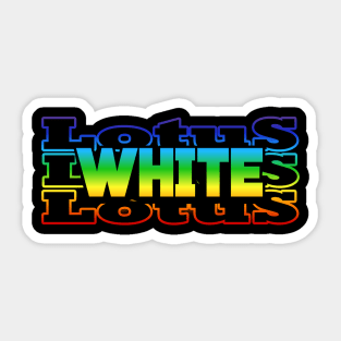 White Lotus - Rainbow Fade Sticker